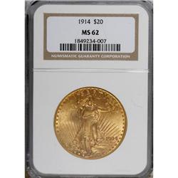 1914 $20 MS62 NGC