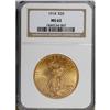 Image 1 : 1914 $20 MS62 NGC