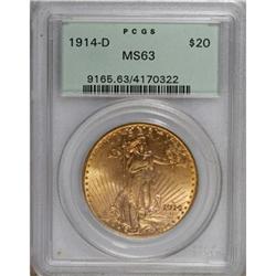 1914-D $20 MS63 PCGS