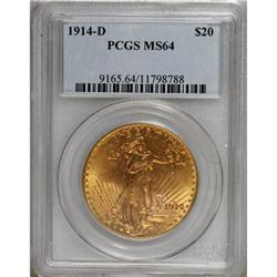 1914-D $20 MS64 PCGS