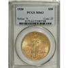 Image 1 : 1920 $20 MS63 PCGS