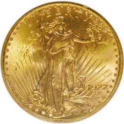 1922 $20 MS64 NGC