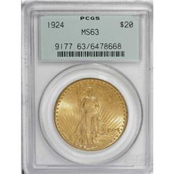 1924 $20 MS63 PCGS
