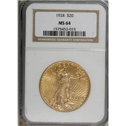 1924 $20 MS64 NGC