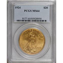 1924 $20 MS64 PCGS