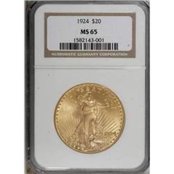 1924 $20 MS65 NGC