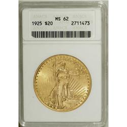 1925 $20 MS62 ANACS