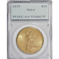 1925 $20 MS64 PCGS