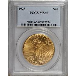 1925 $20 MS65 PCGS