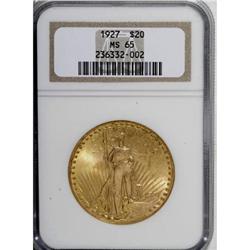1927 $20 MS65 NGC