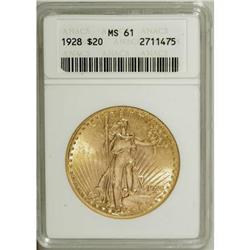 1928 $20 MS61 ANACS