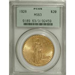 1928 $20 MS63 PCGS