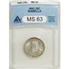 Image 1 : 1893 25C Isabella Quarter MS63 ANACS