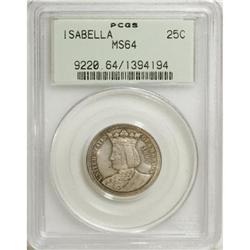 1893 25C Isabella Quarter MS64 PCGS