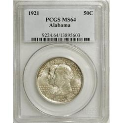 1921 50C Alabama MS64 PCGS