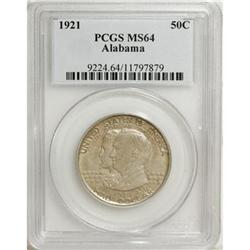 1921 50C Alabama MS64 PCGS