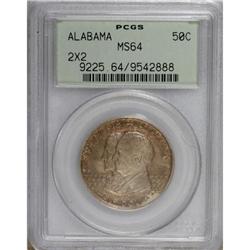 1921 50C Alabama 2x2 MS64 PCGS