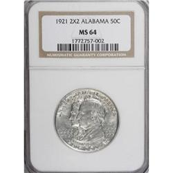 1921 50C Alabama 2x2 MS64 NGC