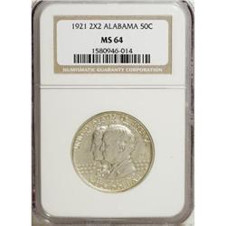 1921 50C Alabama 2x2 MS64 NGC