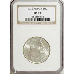 1936 50C Albany MS67 NGC