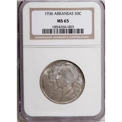 1936 50C Arkansas MS65 NGC