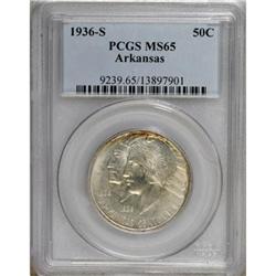 1936-S 50C Arkansas MS65 PCGS
