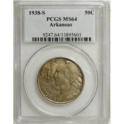 1938-S 50C Arkansas MS64 PCGS