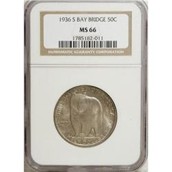 1936-S 50C Bay Bridge MS66 NGC
