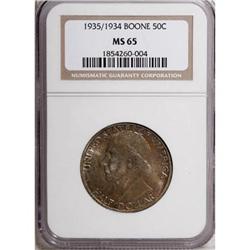 1935/34 50C Boone MS65 NGC