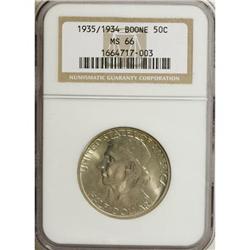 1935/34 50C Boone MS66 NGC