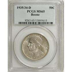 1935/34-D 50C Boone MS65 PCGS