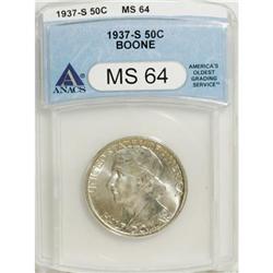 1937-S 50C Boone MS64 ANACS