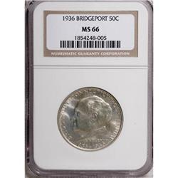 1936 50C Bridgeport MS66 NGC