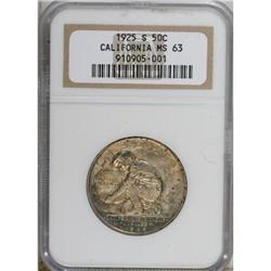 1925-S 50C California MS63 NGC