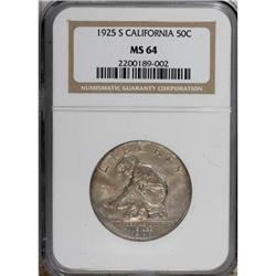1925-S 50C California MS64 NGC