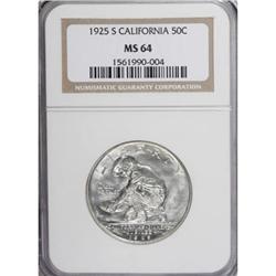 1925-S 50C California MS64 NGC