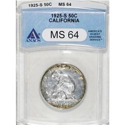 1925-S 50C California MS64 ANACS