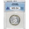 Image 1 : 1925-S 50C California MS64 ANACS