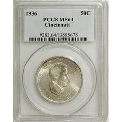 1936 50C Cincinnati MS64 PCGS