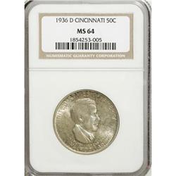 1936-D 50C Cincinnati MS64 NGC