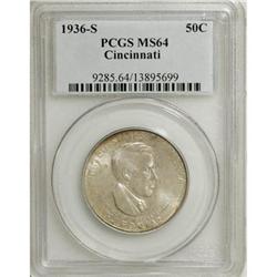 1936-S 50C Cincinnati MS64 PCGS