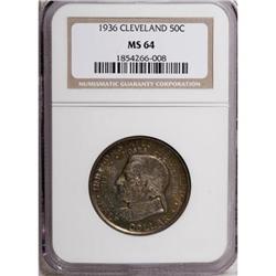 1936 50C Cleveland MS64 NGC