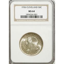 1936 50C Cleveland MS64 NGC