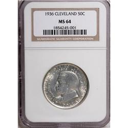 1936 50C Cleveland MS64 NGC