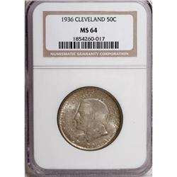 1936 50C Cleveland MS64 NGC