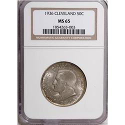 1936 50C Cleveland MS65 NGC