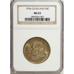 1936 50C Cleveland MS65 NGC
