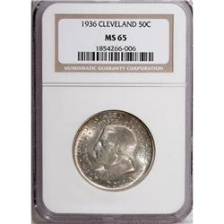 1936 50C Cleveland MS65 NGC