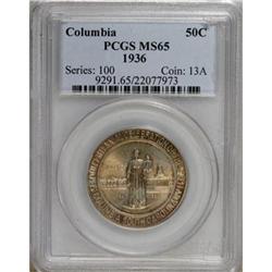 1936 50C Columbia MS65 PCGS