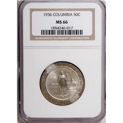 1936 50C Columbia MS66 NGC